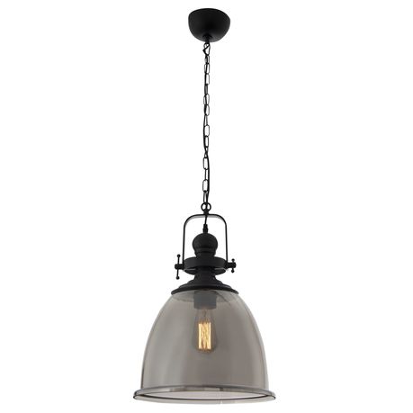 black smoked glass pendant light