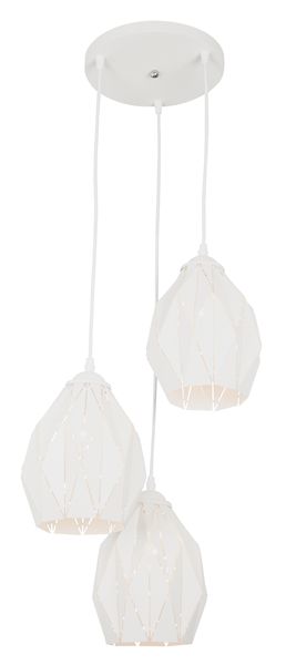 Bright Star Lighting Cluster of Sand White Metal Cord Pendants