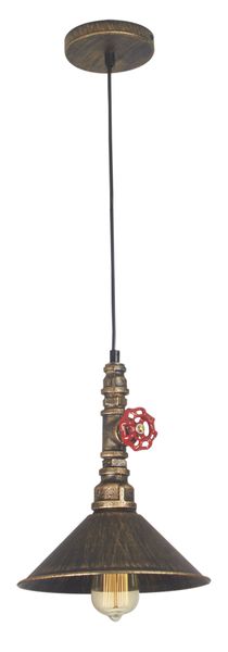 Bright Star Lighting Single Copper Coloured Pendant with Shade