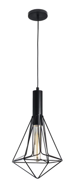 Bright Star Lighting Metal Pendant with Geometric Pattern - 390mm