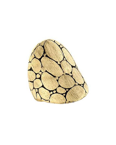 Miss Jewels- Bulky Gold Plated Paterned Ring
