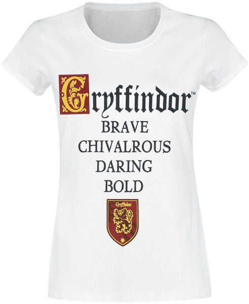 Rock Ts Harry Potter Gryffindor - Brave Ladies T-Shirt