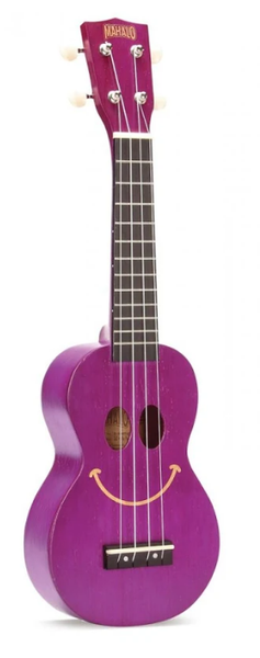 Mahalo Soprano Ukulele Smile Transparent Purple