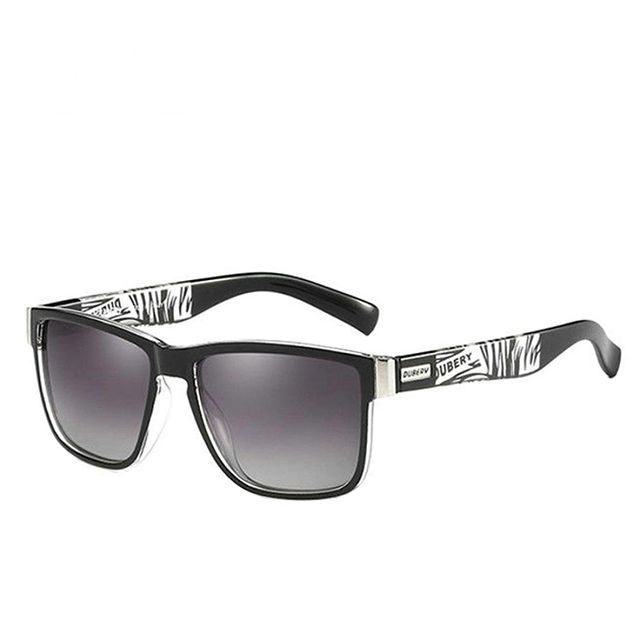 Dubery High Quality Men's Polarized Sunglasses Transparent Black