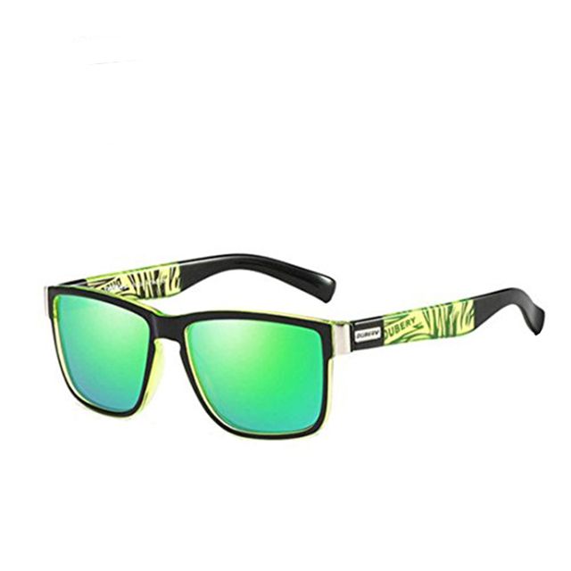 Dubery High Quality Men's Polarized Sunglasses - Black & Green / Green ...