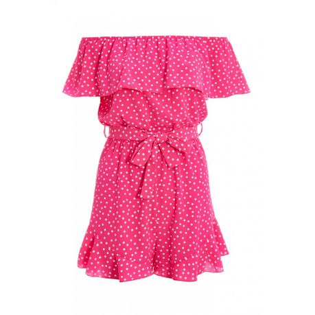 Pink polka hot sale dot playsuit