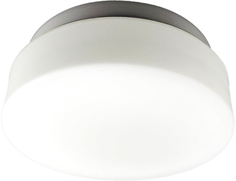 Round Metal Base with Round White Glass