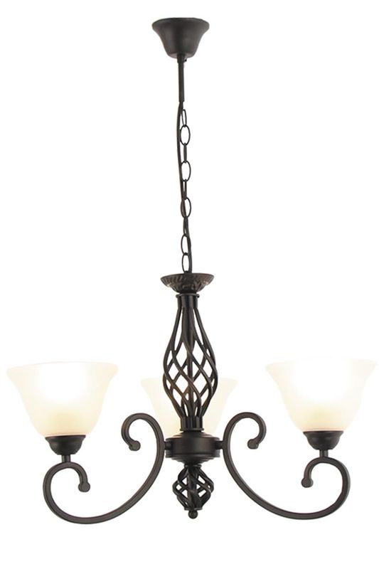 black 3 light chandelier