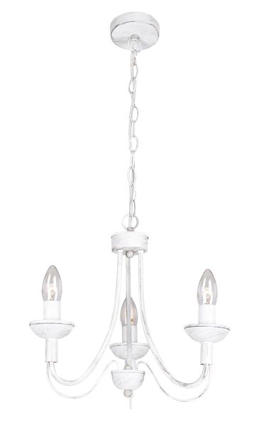 3 Light Simple Fossil White Chandelier