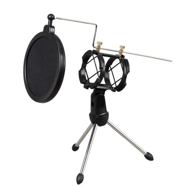 Foldable Desktop Mic Microphone Tripod Stand