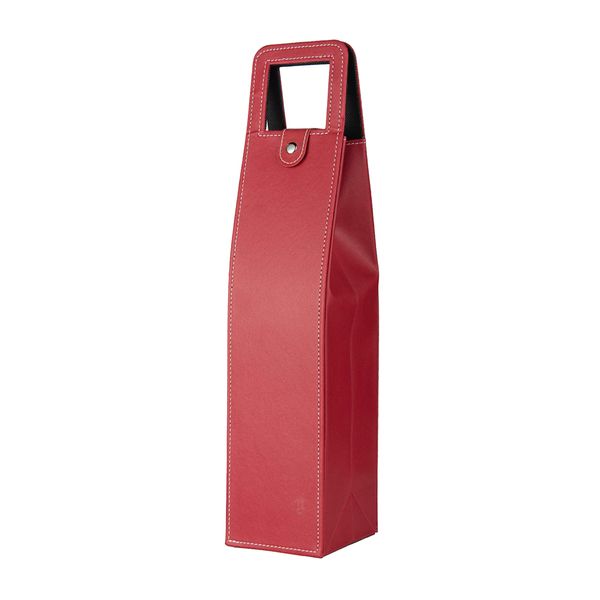Reusable Upscale Leather Wine Bottle Carrier Bag