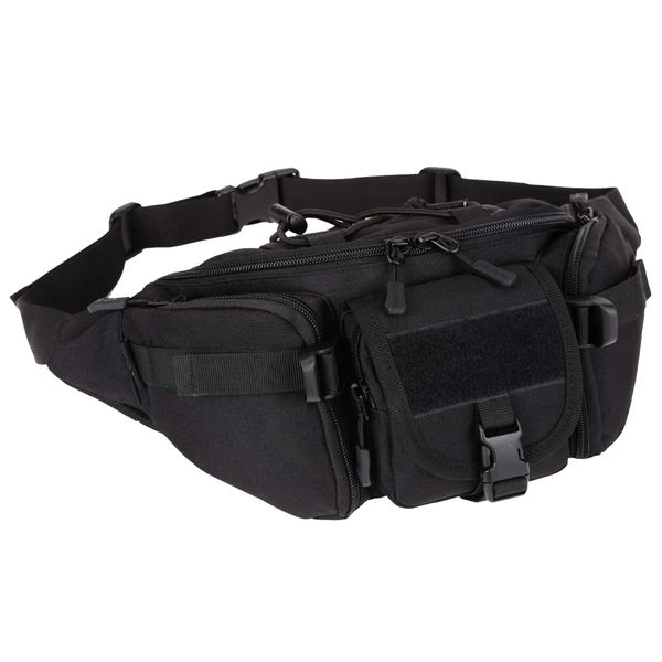 Large Capacity Outdoor Tactical Waist Pack - Black