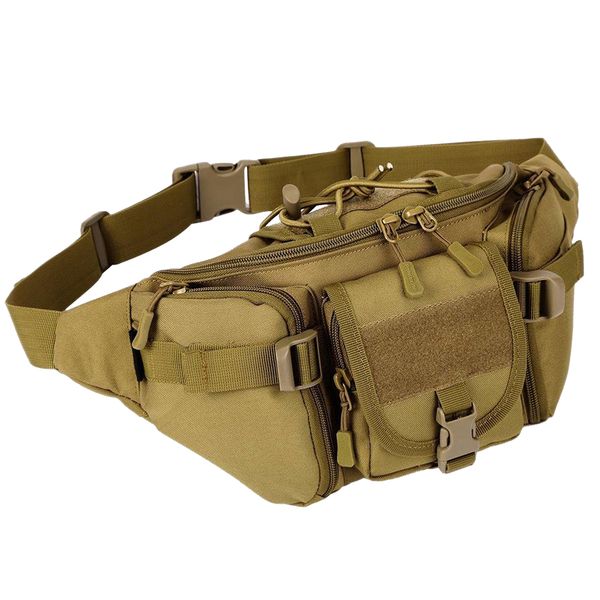 Large Capacity Outdoor Tactical Waist Pack - Coyote Brown