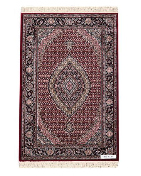 Apadana M-Tabriz Soft Red with Blue Border Rectangle (350x250)
