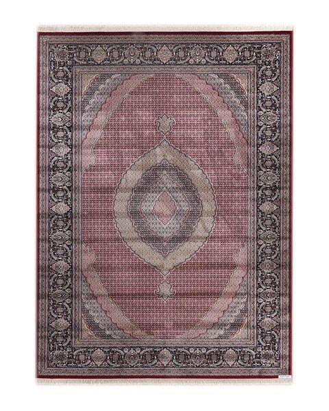 Apadana M-Tabriz Soft Red with Blue Border Rectangle (350x250)