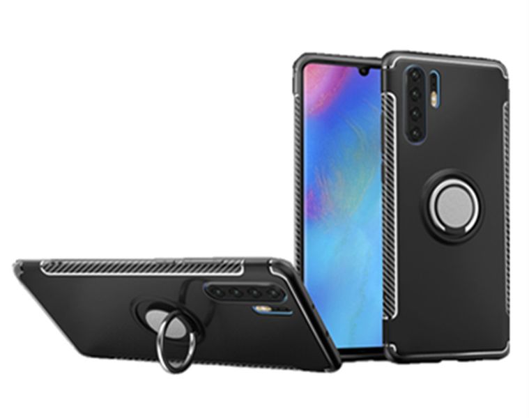 Magnetic Kickstand Ring Stand Armor Case compatible with Huawei P30 Pro Red