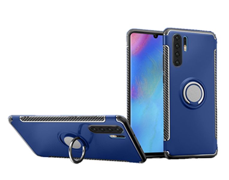 Magnetic Kickstand Ring Stand Armor Case compatible with Huawei P30 Pro Red