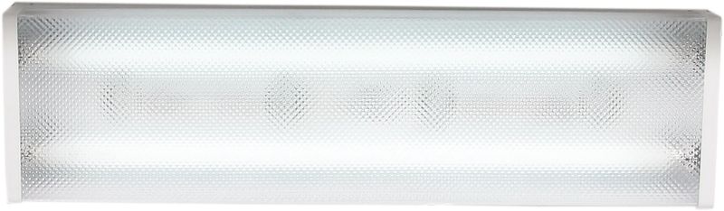 2 Foot White LED Flush Mount Fluorescent Fitting with Grid