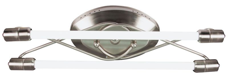 2 Foot LED Satin Chrome Fluorescent Fitting