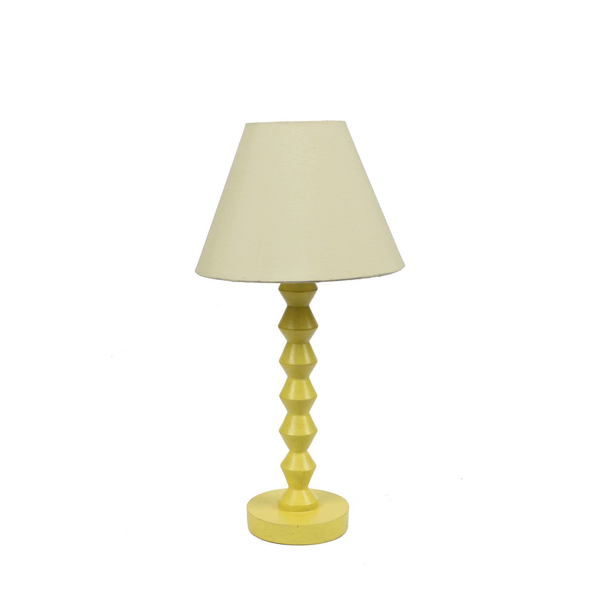 Yellow Wooden Bedside Lamp with Polycotton Lamp Shade Buy Online in South Africa