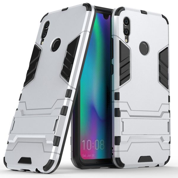 2-in-1 Shockproof Stand Case for Honor 10 Lite Silver