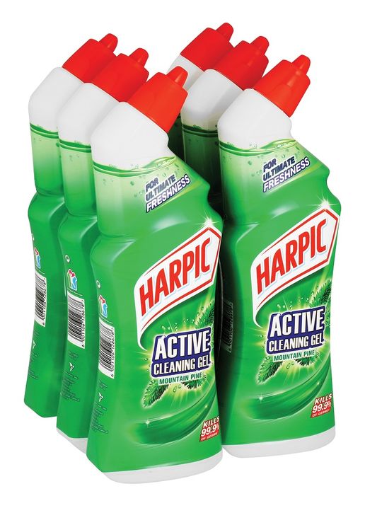Harpic Active Cleaning Lemon Zest Liquid Toilet Cleaner 500ml x 2