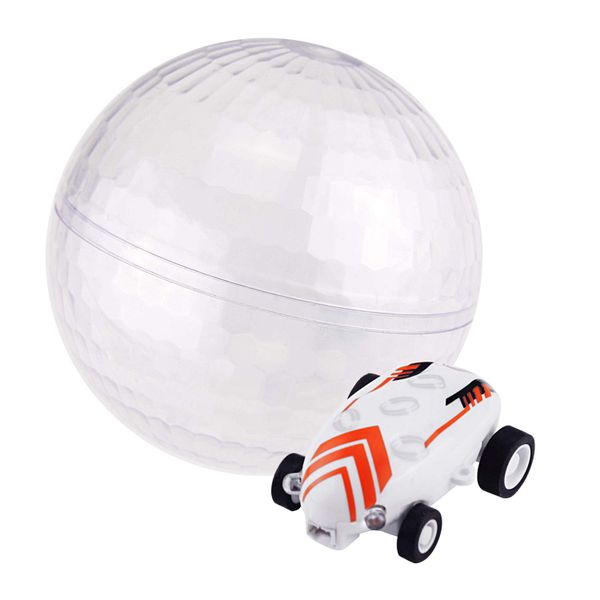 LED Keychain Micro Racer with Transparent Light Up Ball 2 Pack