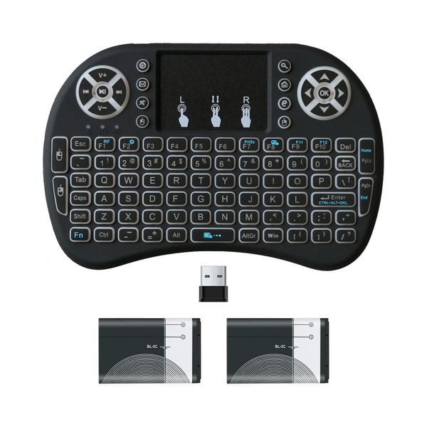 Mini Wireless Backlit Keyboard Mouse TouchPad Combo