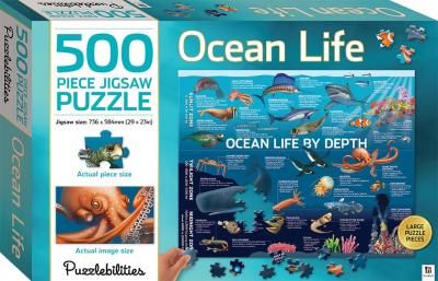 Ocean Life by Depth 500 Piece Jigsaw Puzzle