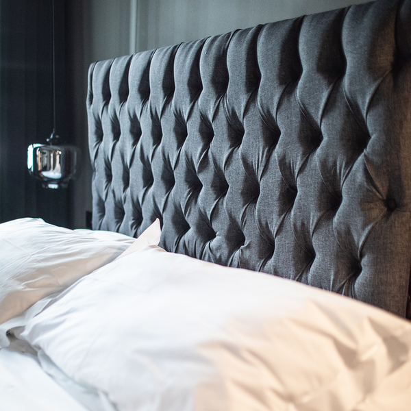 Modern Deep-Button Headboard - Linen