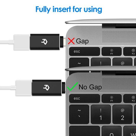 2-Pack USB C Adapter Hi-speed USB Type C to USB-A 3.0 Black