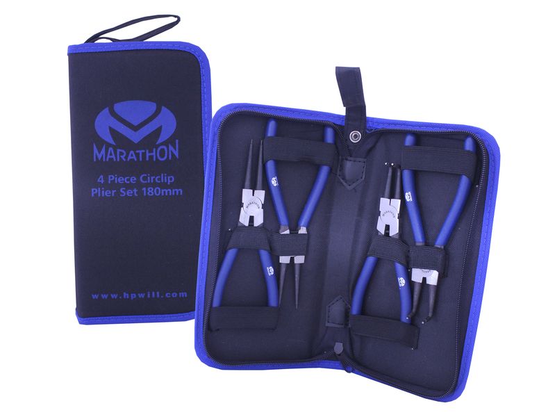 Marathon Tools 4Pc Circlip Plier Set 180mm in Zip-up Bag