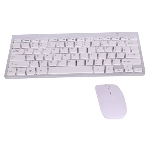 Slim Mini Wireless Keyboard &amp; Mouse Combo - Silver