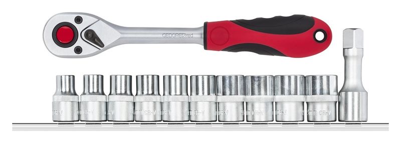 Gedore Red 1/2 Inch Drive Socket Set - 12 Piece