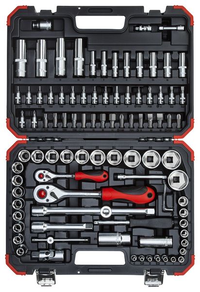 Gedore Red 1/4 Inch &amp; 1/2 Inch Socket Set - 94 Piece