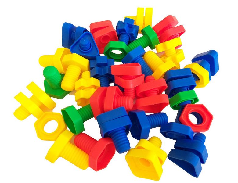 Educational Building Blocks Type 4- Bolts and Nuts (55 Pieces)