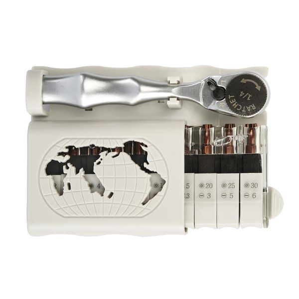 Portable Mini Ratchet Wrench Socket Screwdriver Combination Tool Set