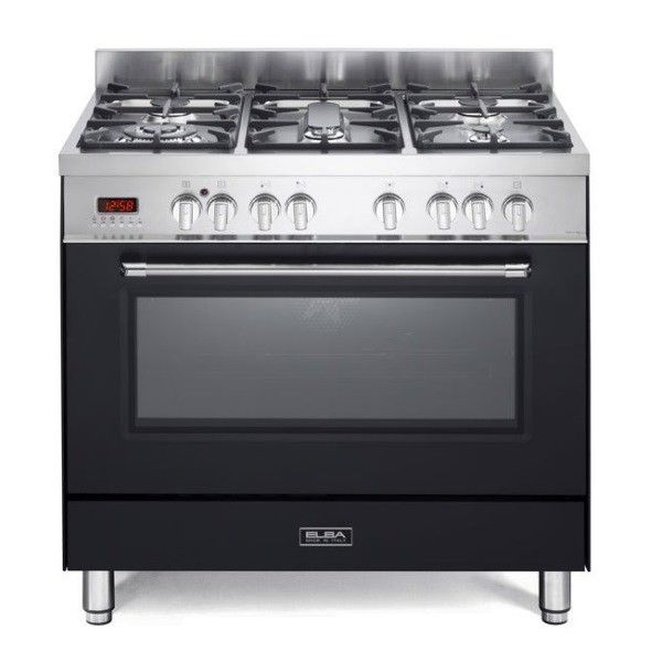 Elba Black 90cm Gas / Electric Cooker - 01/9S4EX937NB