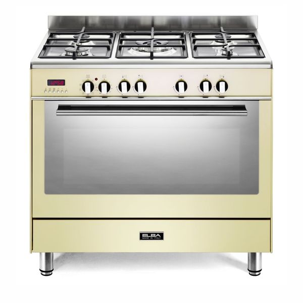 Elba 90cm Cream Gas/Electric Stove - 9FX827C