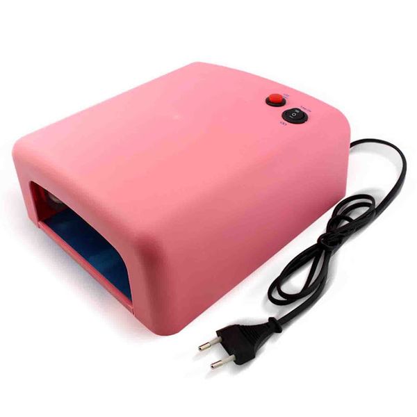 Professional Gel Nail Polish Dryer 36W UV Lamp Curing Light Nail Tools-Pink