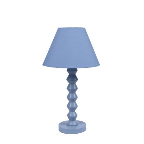 Blue Wash Wooden Bedside Lamp With, Small Dark Blue Lamp Shades