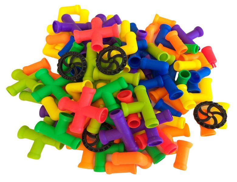 Educational Building Blocks Type 22- Pipes And Wheels (105 Pieces)