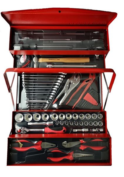 Gedore Red Universal Toolkit / Tool Set in Cantilever Toolbox - (64 Piece)
