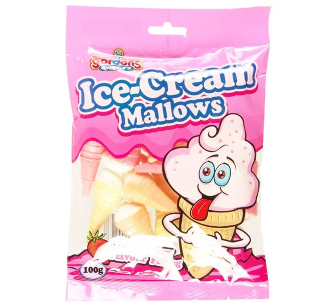 Gordons Sweets -Ice Cream Mallows 100g packet - Bulk Pack