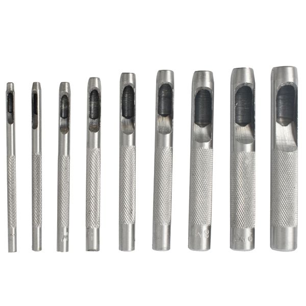 Tork Craft Hollow Punch Set 9Pc 2.5-10mm Carb. Steel
