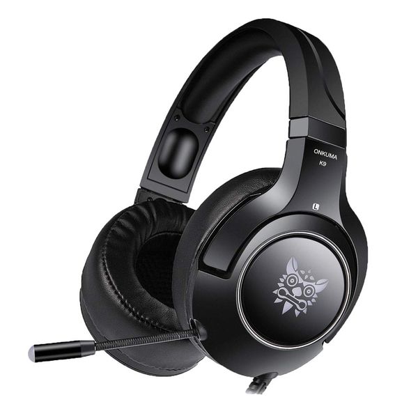 Portable Headphone With Mic Lightweight Soft And Delicate K9 Onikuma - Black