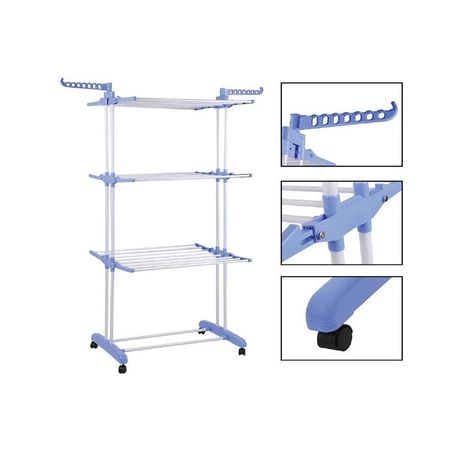 Three Layer Clothes Drying Rack Hanger - Next Cash and Carry
