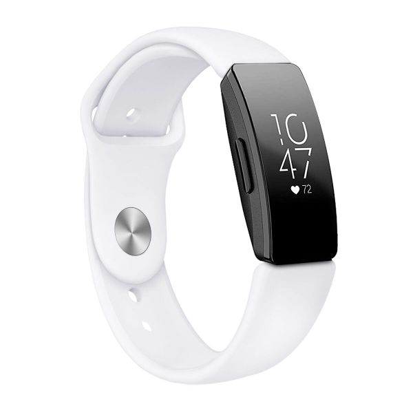 Tuff-Luv Silicone Strap for Fitbit Inspire / Inspire HR - Large - White
