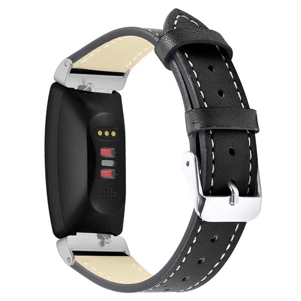 Tuff-Luv Leather Strap for Fitbit Inspire/Inspire HR - Small Black