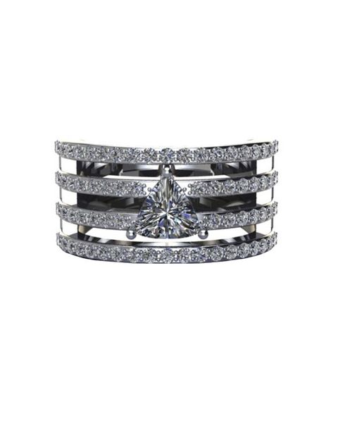 Miss Jewels - Trillion Cluster Cubic Zirconia Ring